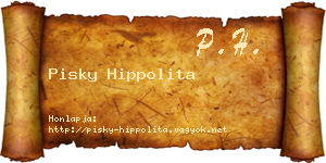 Pisky Hippolita névjegykártya